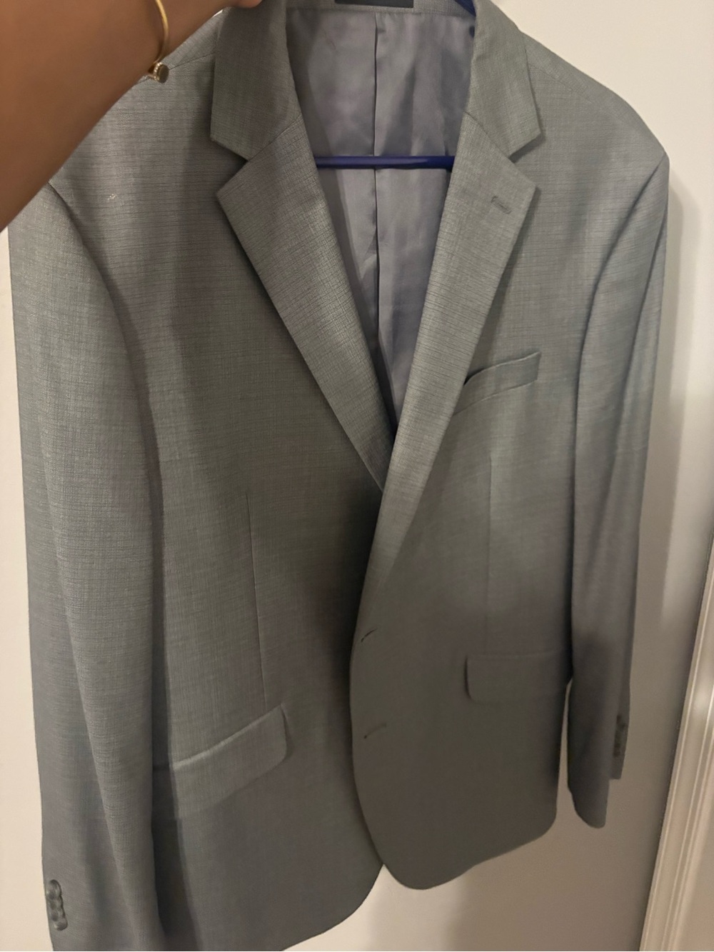Kenneth Cole Light Gray Men's Blazer - Modern Tailored Sport Coat